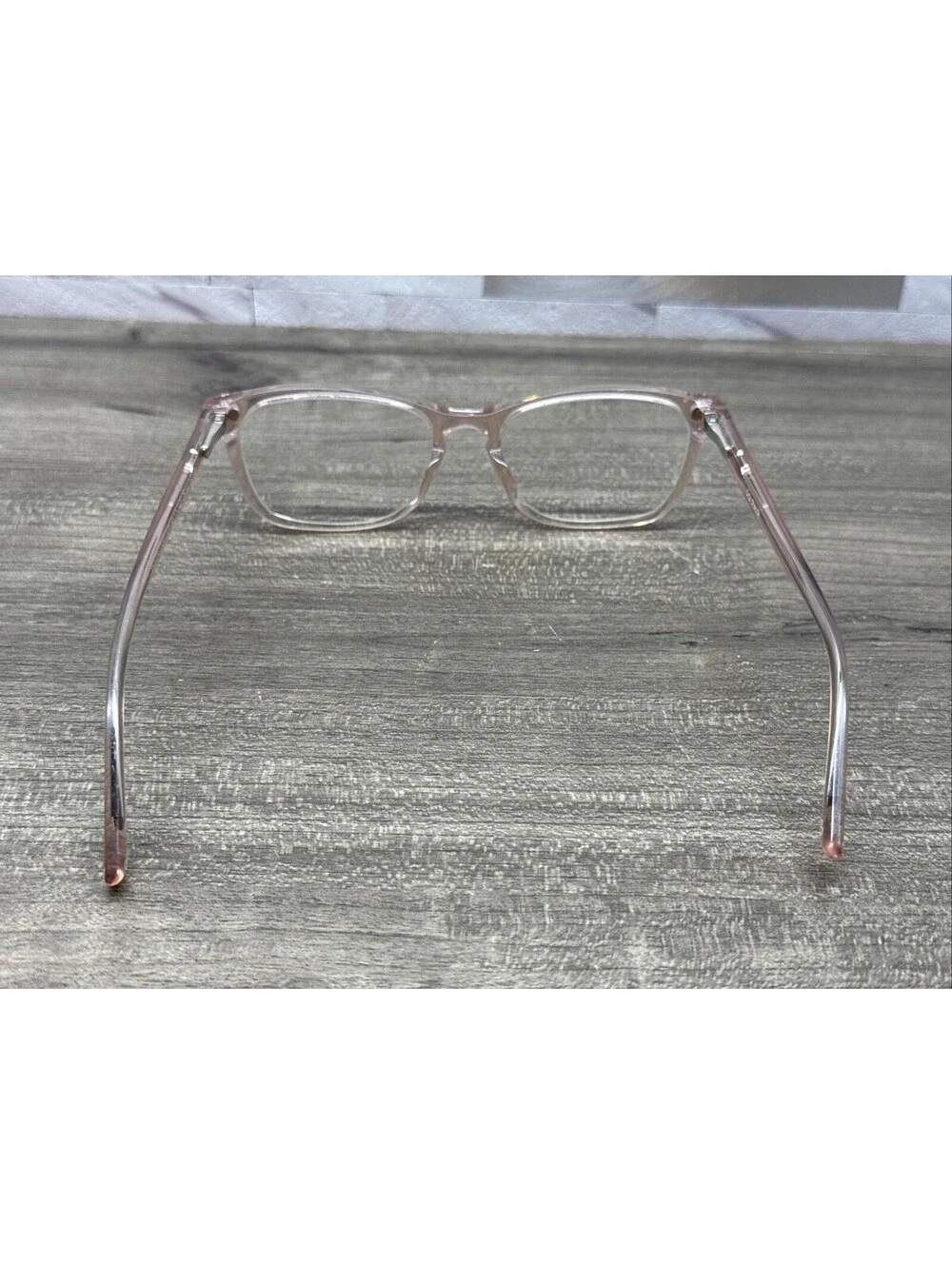 Pair The Casper Clear Pink Rectangle 007 Eyeglasses Frames Only 52-17-140